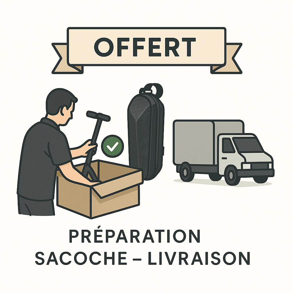 Préparation avant expédition, sacoche et livraison offertes - Valeur 189 € !