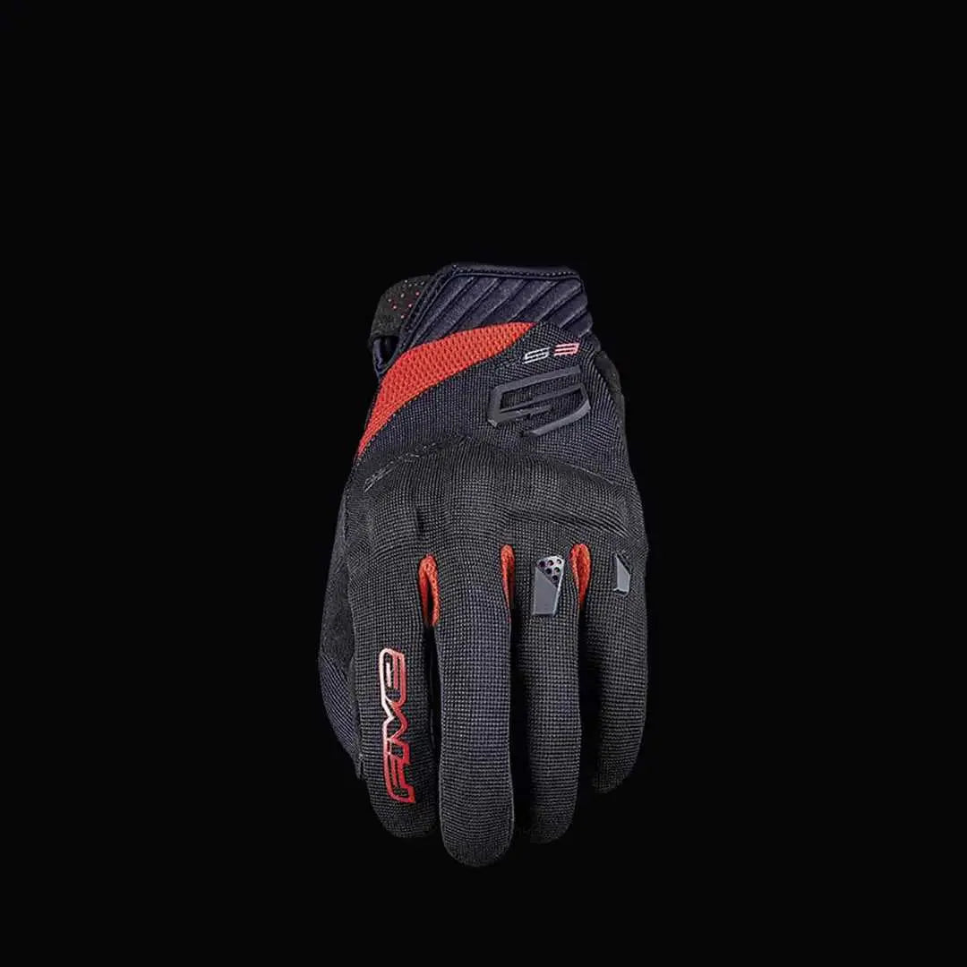 Gants RS3 EVO BLACK / RED FIVES GLOVES